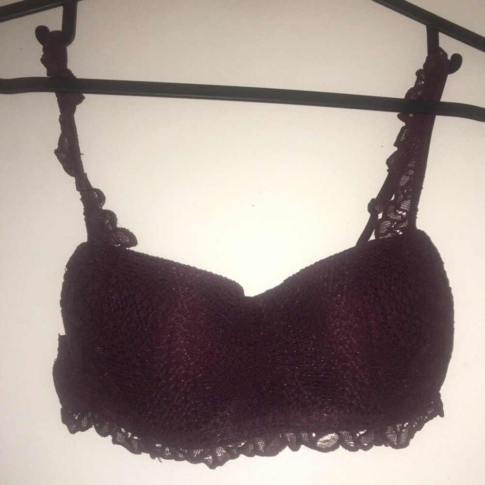purple padded push up bralette